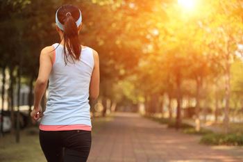Girl jogging